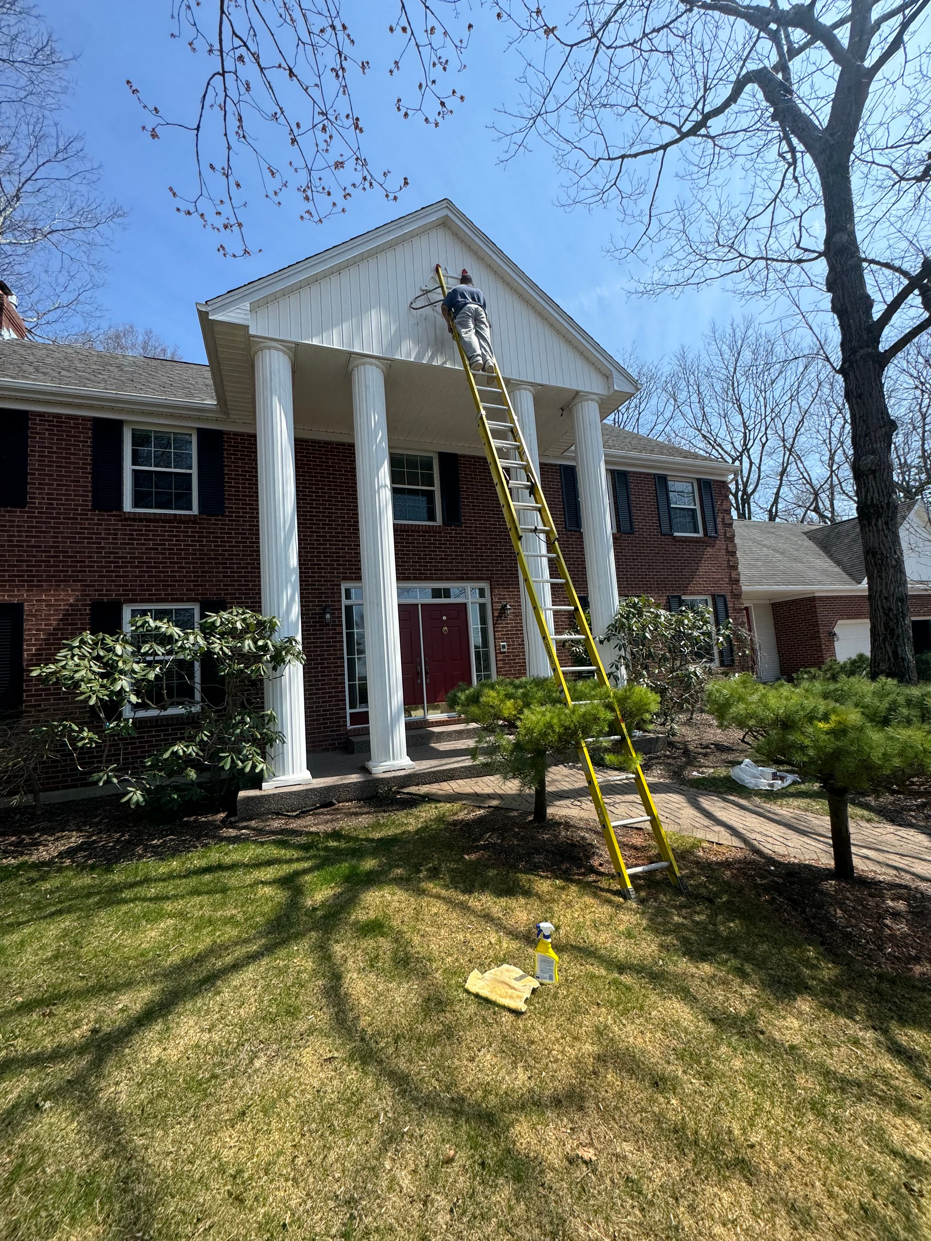 Residential exterior upgrade with clean finish carpentry.