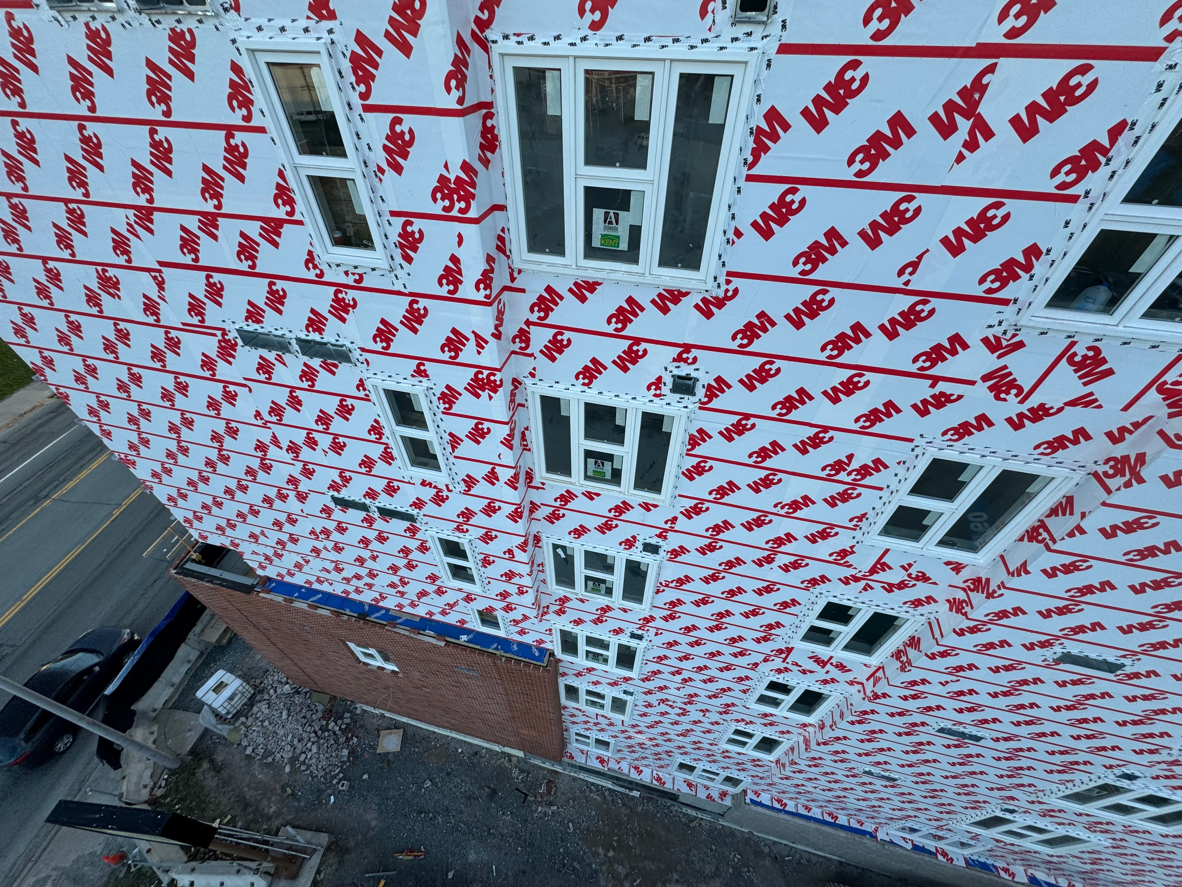 Commercial facade detail from a multi-unit exterior project by BH Contracting LTD.